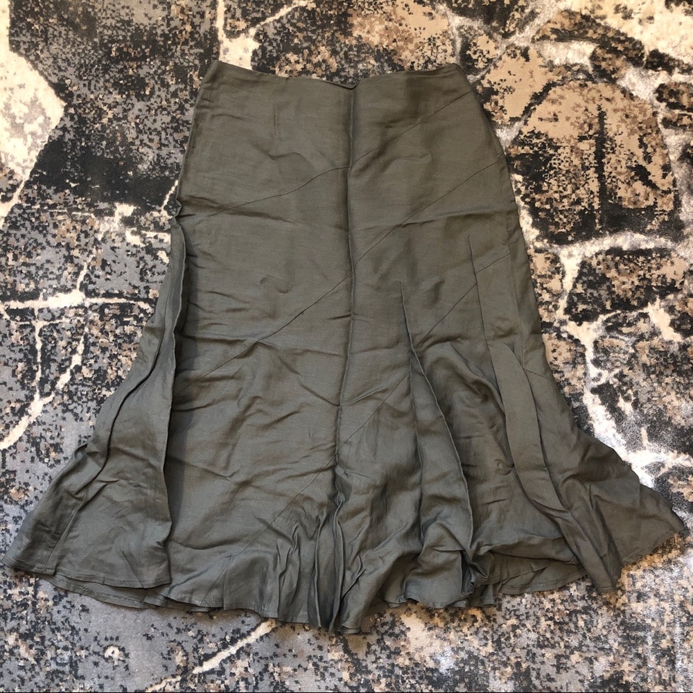 Carole Little Linen Midi Skirt